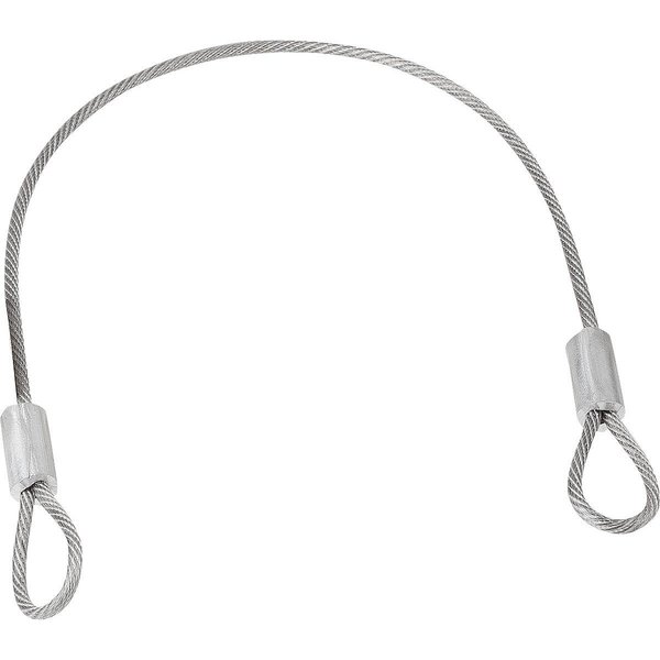Kipp Tether Cable Form:C With Loop L=300, Stainless Steel, Comp:Aluminum K0367.2300
